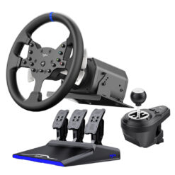 Vô Lăng Chơi Game PXN V99 - Vòng Quay 900 Độ, Kèm Hộp Số & Bàn Đạp Kim Loại